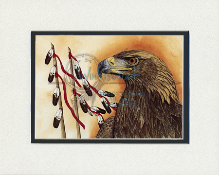 Eagle Feathers Matted Print